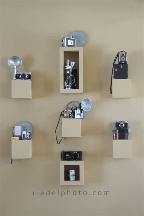 antique camera decor|camera collection display.